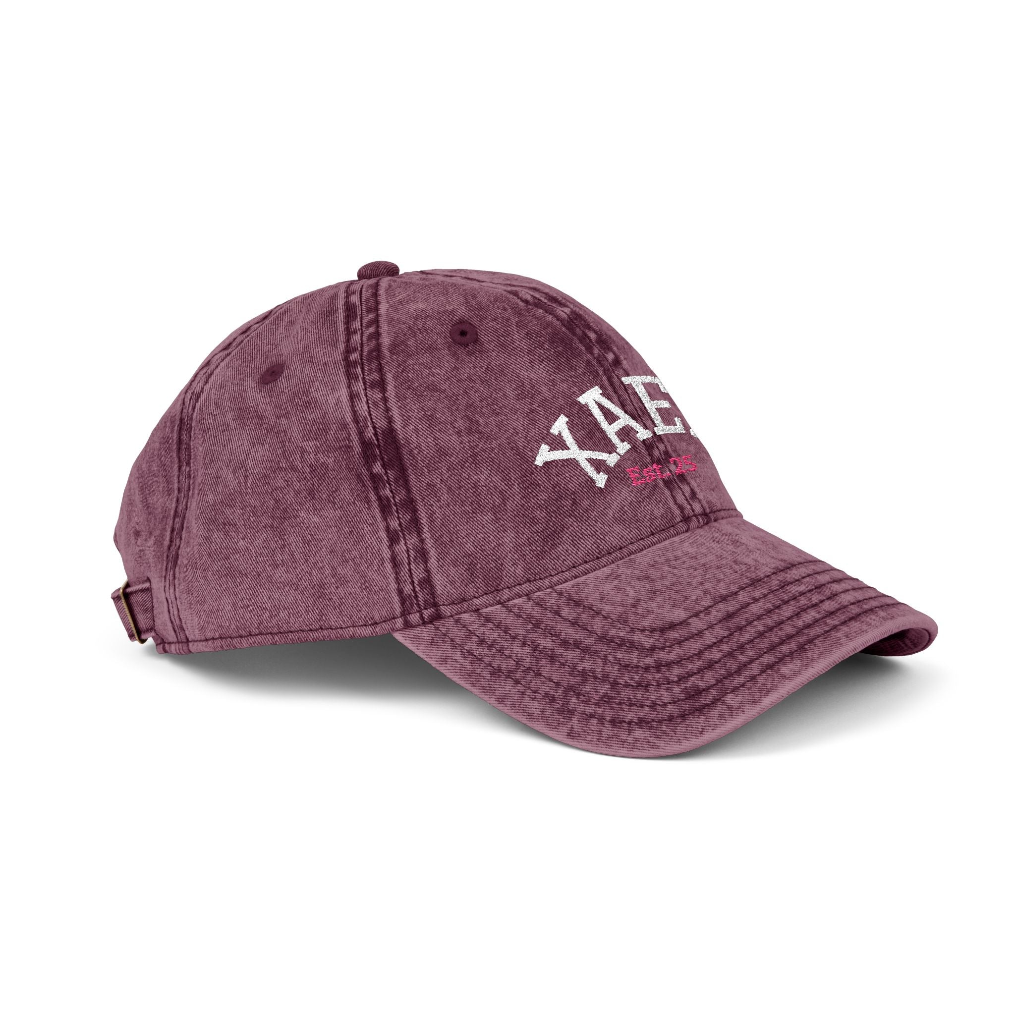 Vintage Embroidered Cap — Distressed Retro Baseball Hat