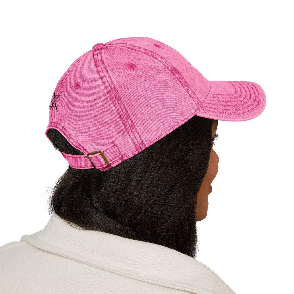 Vintage Embroidered Cap — Distressed Retro Baseball Hat