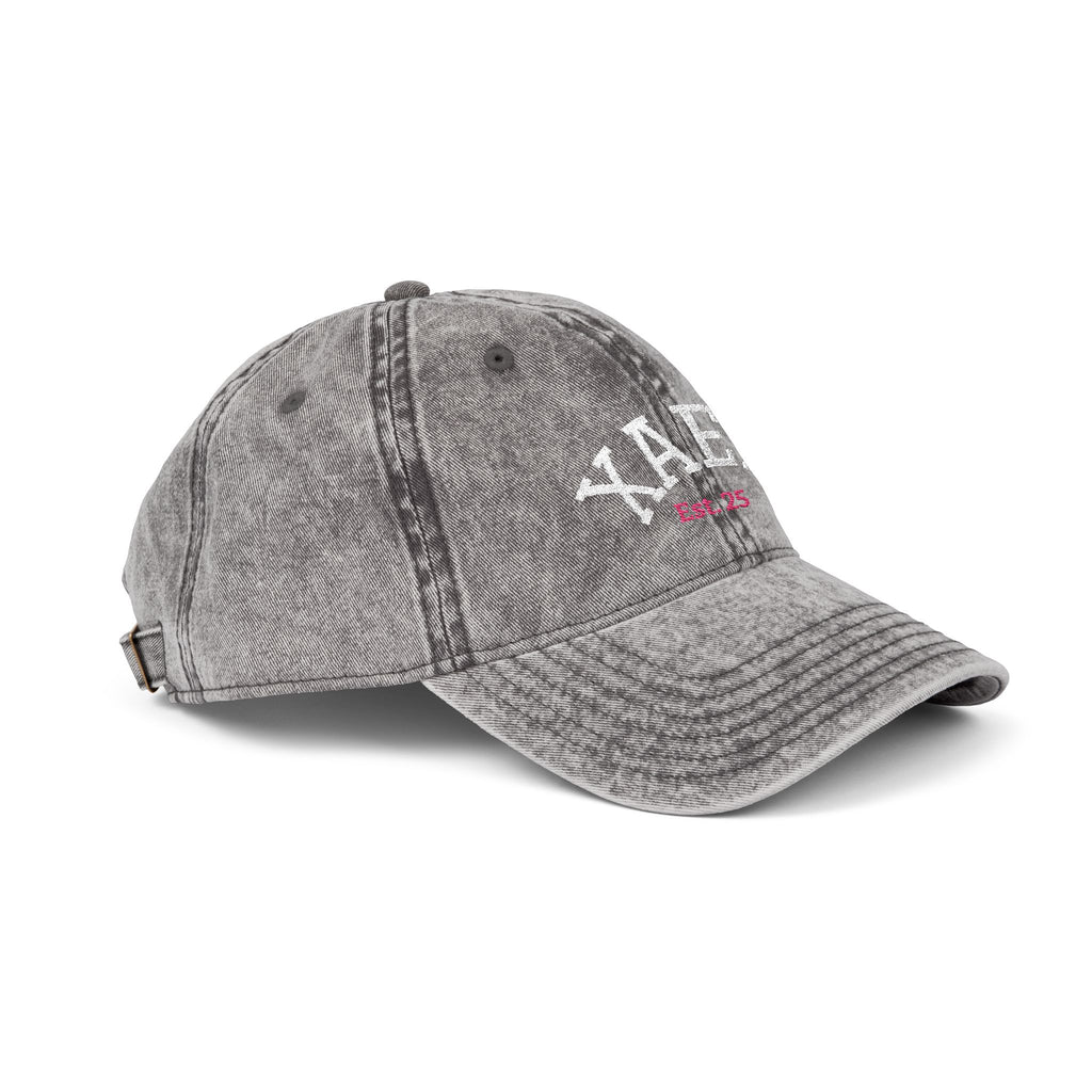 Vintage Embroidered Cap — Distressed Retro Baseball Hat