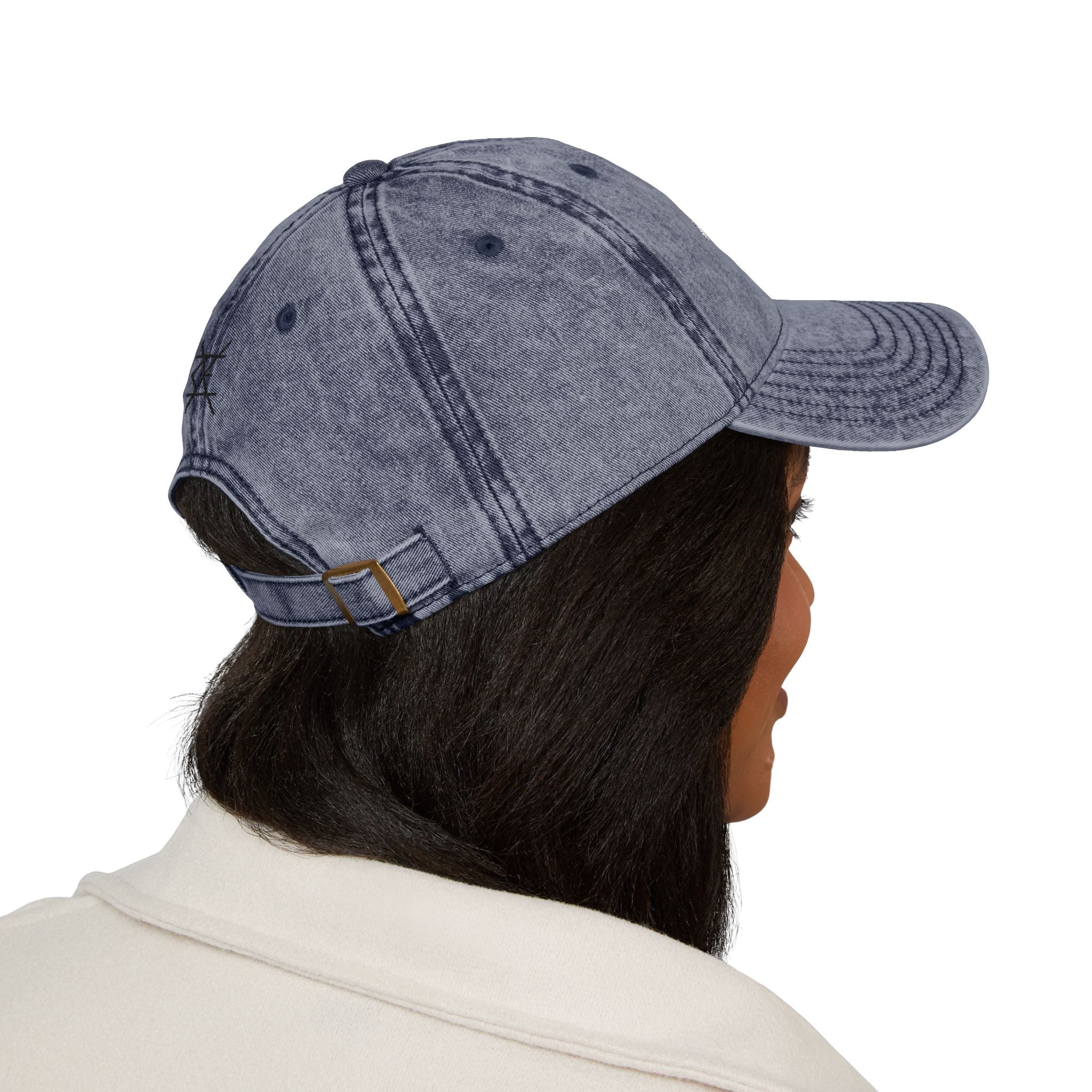 Vintage Embroidered Cap — Distressed Retro Baseball Hat