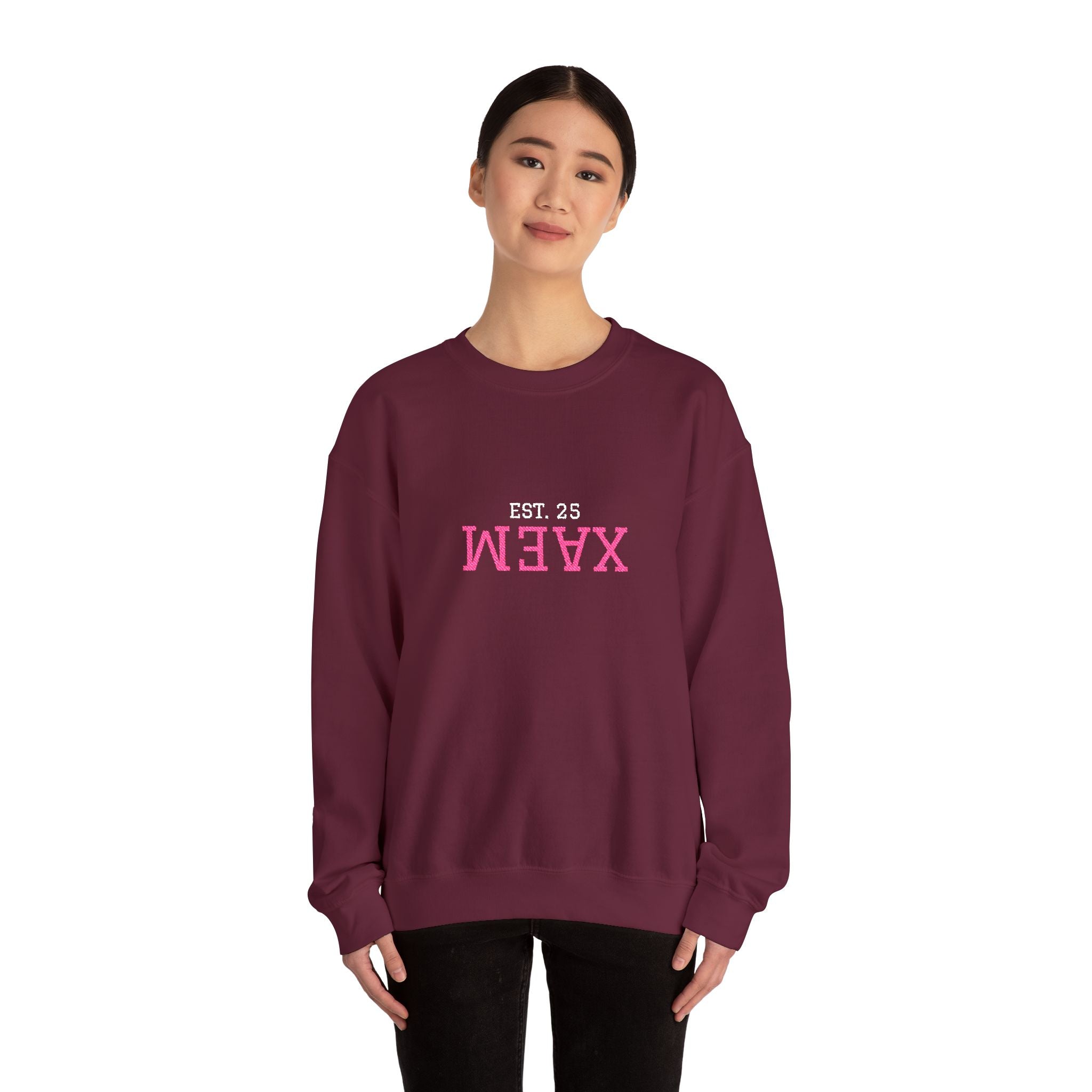 Embroided  Crewneck Sweatshirt XAEM Est. 25