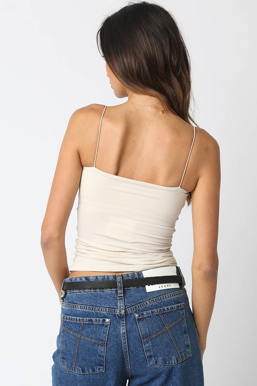 Emmy Tank Top: Ecru / Contemporary