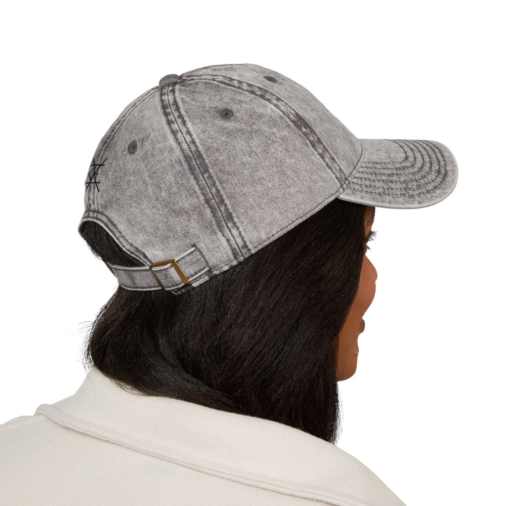 Vintage Embroidered Cap — Distressed Retro Baseball Hat